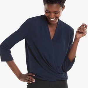 MM Lafleur Navy Blue Women's Blouse